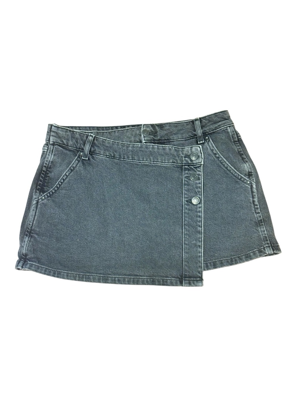 We the Free Washed Black Denim Wrap Skirt Size 29 great condition